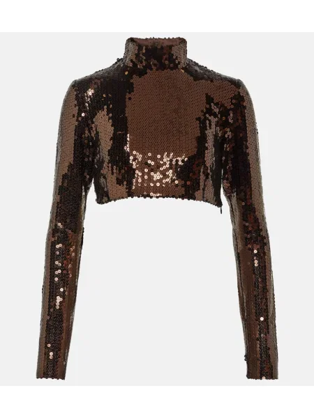 Top Taller Marmo o krotszym kroju brązowy