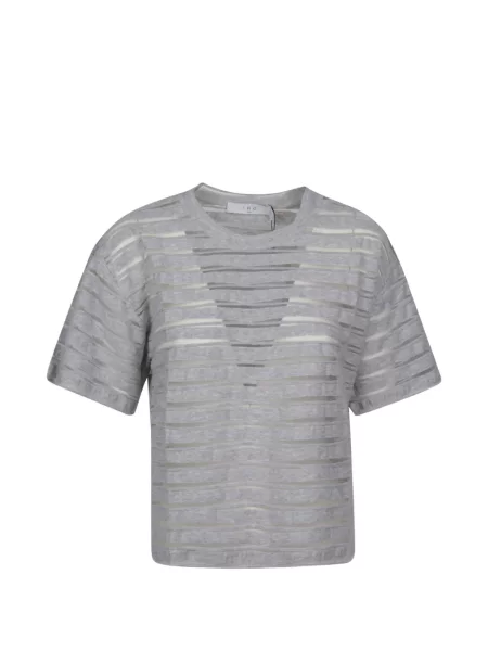 Tricou Iro cu dungi transparente gri