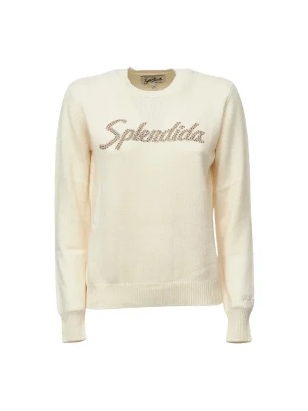 Sweter Mc2 Saint Barth wełniany biały