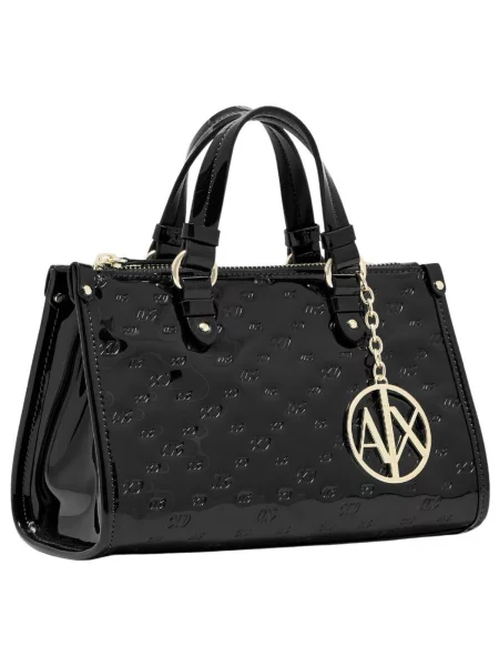 Kabelka Armani Exchange z ekologickej kože čierna