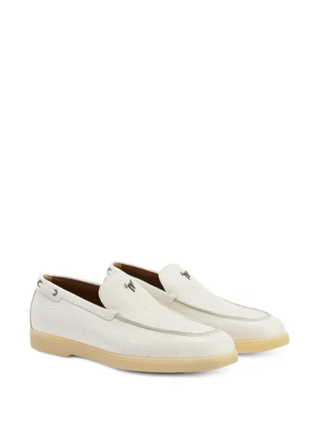 Iš natūralios odos loaferiai Giuseppe Zanotti balta