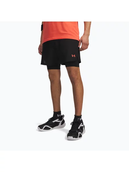 Pantaloni scurți de antrenament pentru bărbați Under Armour Vanish Woven Shorts ultimate black/venom red/venom red negru
