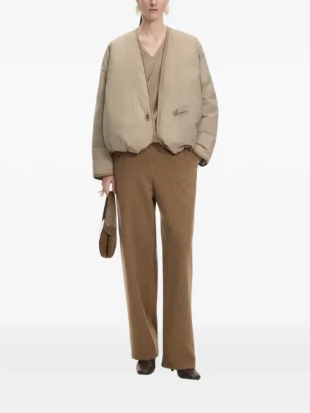 Pantaloni Jnby de lână maro