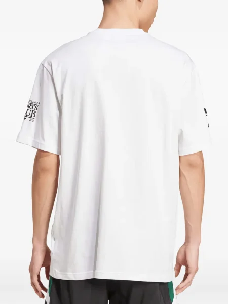 Tricou Adidas cu dungi din jerseu cu imagine negru
