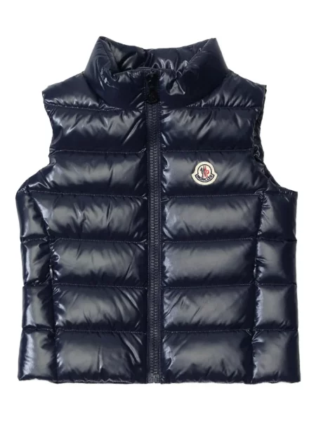 Kamizelka puchowa dziecięca Moncler Enfant niebieska