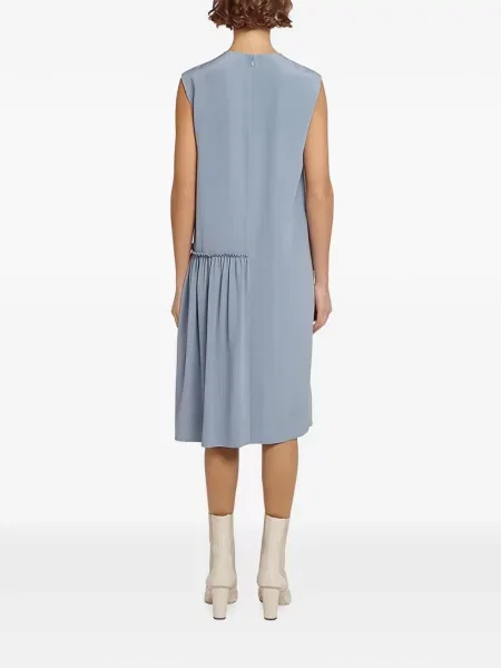 Rochie midi Ferragamo fără mâneci albastru