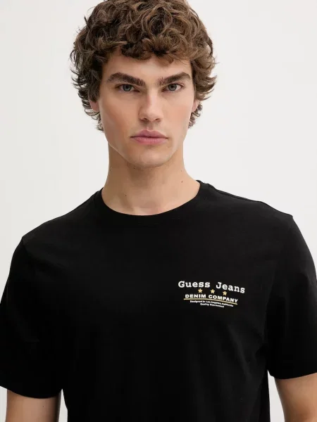 Футболка Guess Jeans с принтом черная