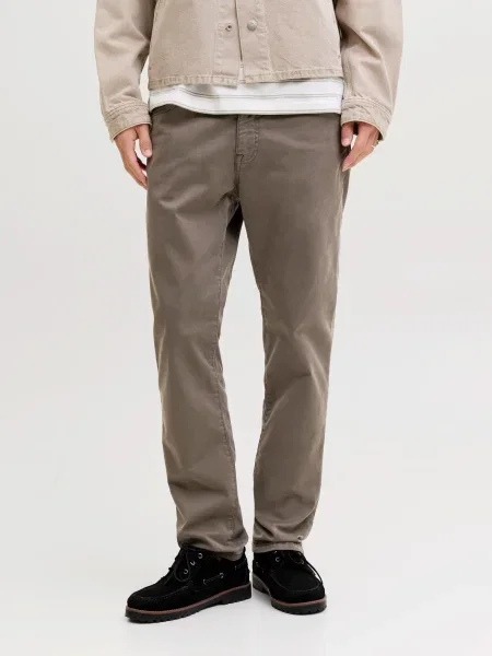 JACK & JONES Nohavice JPSTCLARK FINN čokoládová hnedá