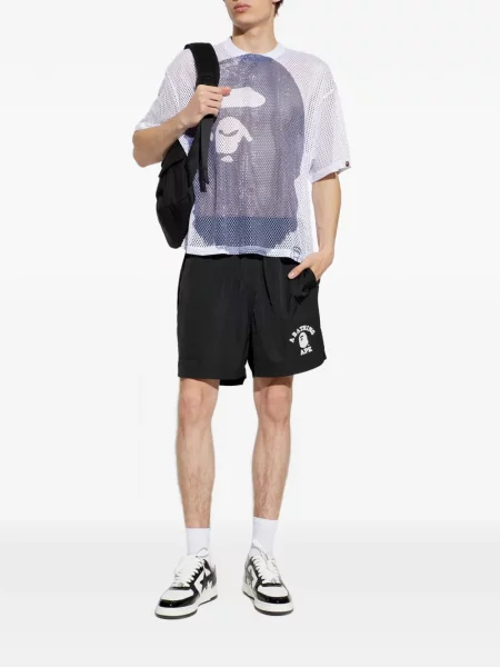Tricou A Bathing Ape® plasă alb