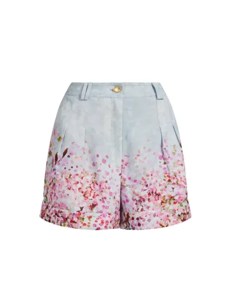 Pantaloni scurți Aje cu model floral cu imagine albastru