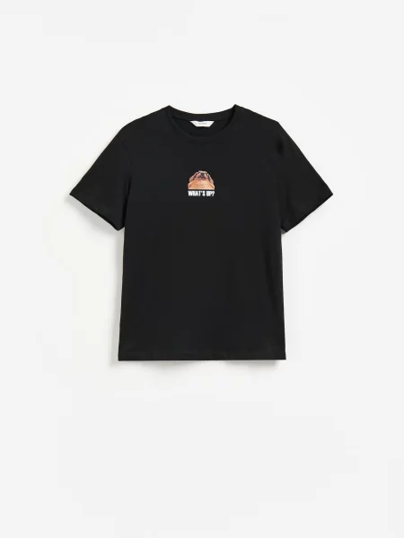 Reserved футболка regular чорний