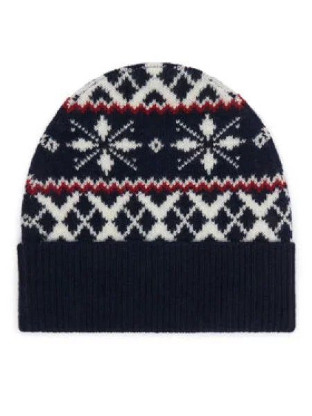 Kapa Tommy Hilfiger Th Flag Fairisle Mornarsko modra