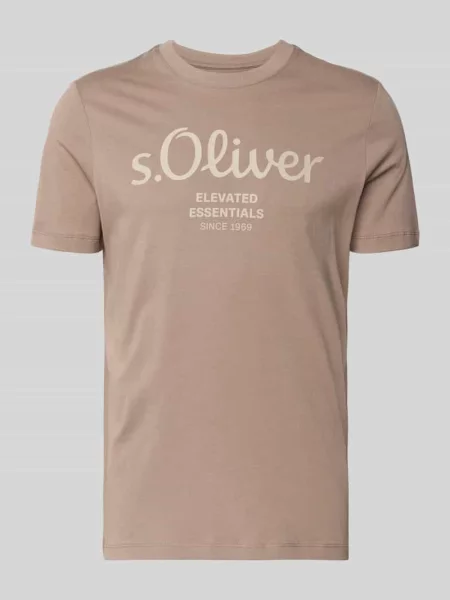 T-shirt o kroju regular fit z czystej bawełny S.oliver Red Label
