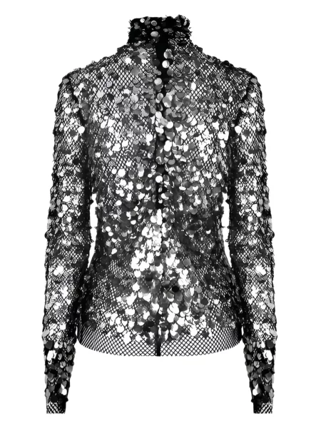 Top Tom Ford cu paiete argintiu