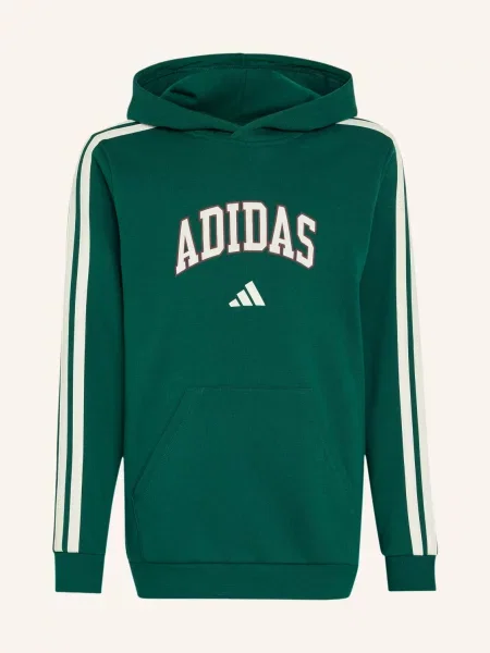 Adidas Mikina S Kapucí Codes Collegiate Graphic tmavě zelená bílá