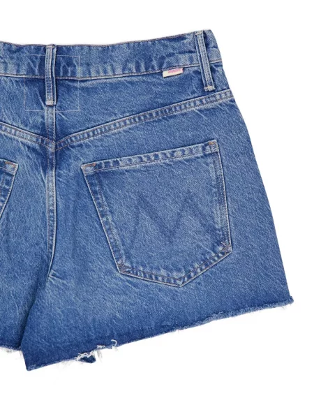 Pantaloni scurți din denim Mother albastru