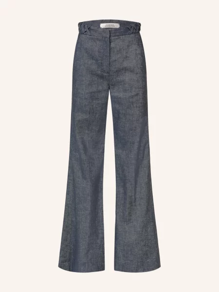 Dorothee Schumacher Zvonové Džíny Fluid Denim S Lnem denim blue modré
