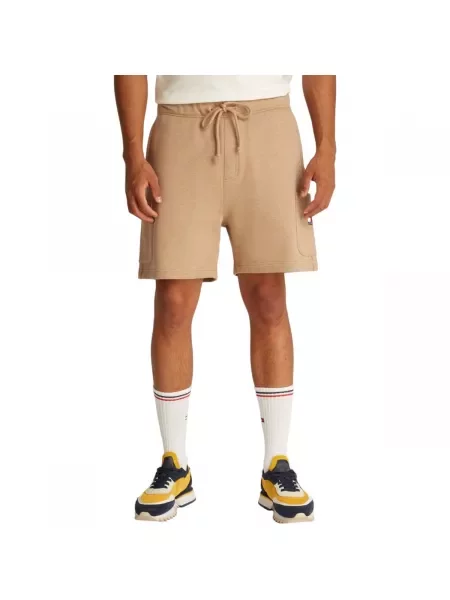 Tommy Jeans Sportovní kraťasy Badge béžová