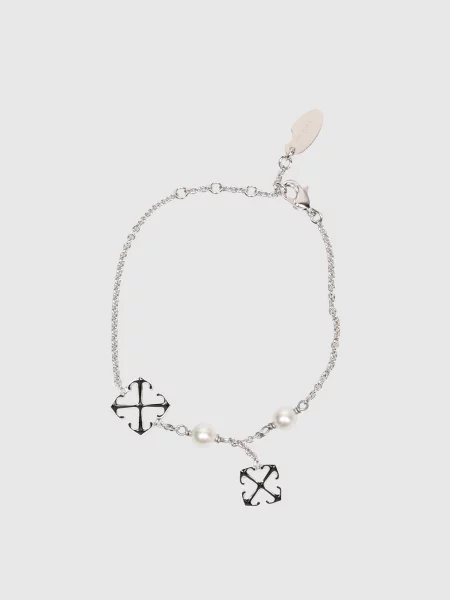 Сріблястий браслет-ланцюжок Off-white