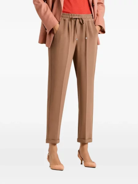 Pantaloni Kiton cu cordon maro
