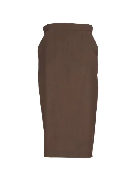 Fustă tip creion Max Mara de lână maro