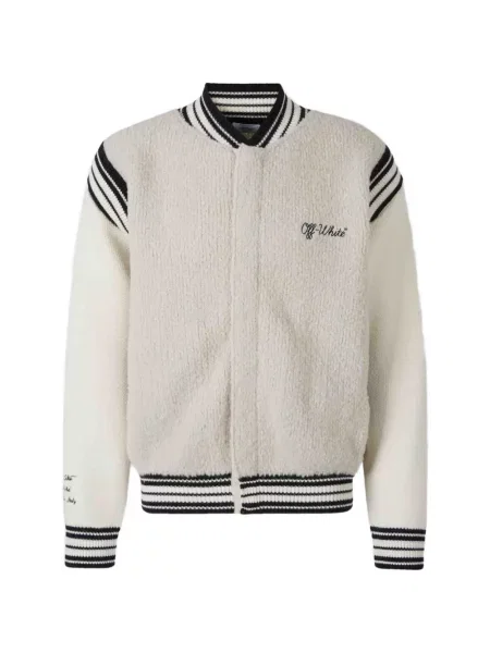 Geacă Off-white cu autograf alb
