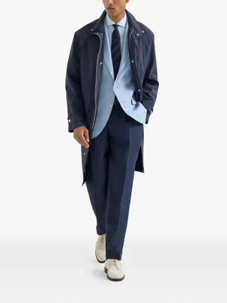 Pantaloni Brunello Cucinelli plisate albastru