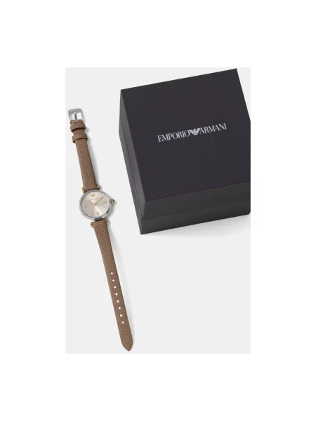 Emporio Armani zegarek Gianni T-Bar beżowy