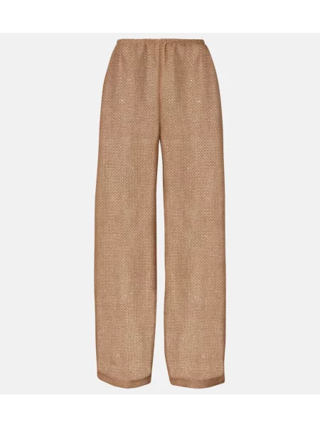 Lenvászon nadrág Leset bézs