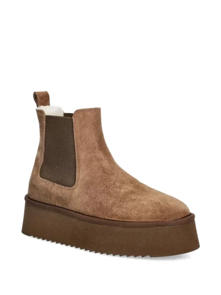 Botine chelsea Copenhagen cu platformă maro