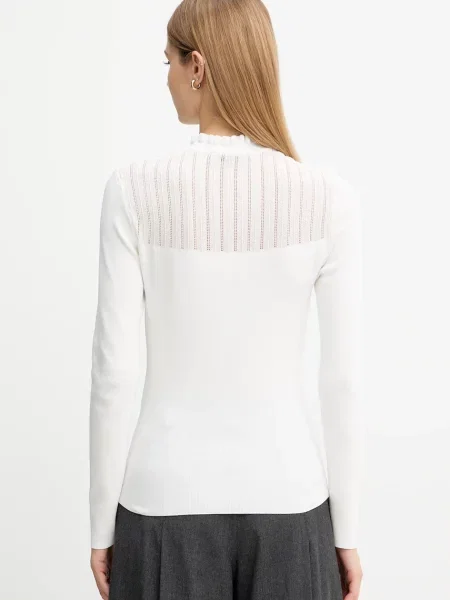 Morgan pulover light cu turtleneck MSNOWI alb