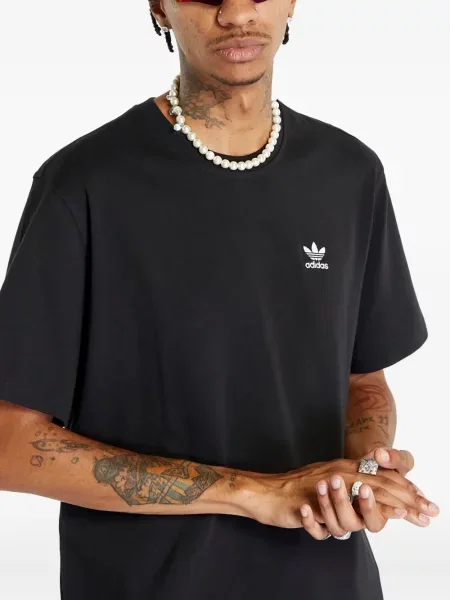 Бягане тениска Adidas с леопардов принт от джърси черно