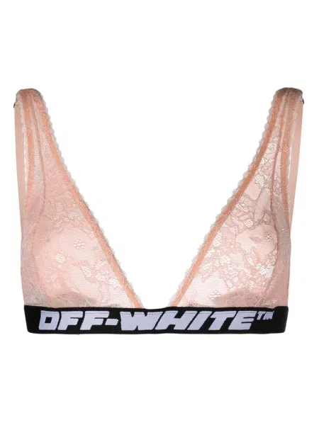 Жакардов сутиен Off-white бяло