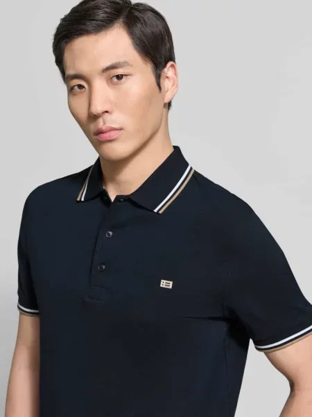 Koszulka polo w kroju regular fit z kontrastowymi paskami Christian Berg Men
