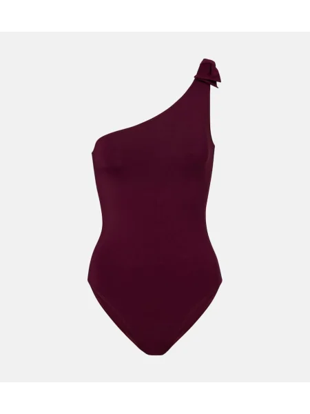 Costum de baie Eres cu un umăr gol bordo