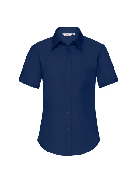 Kratek srajca Fruit Of The Loom poplin modra