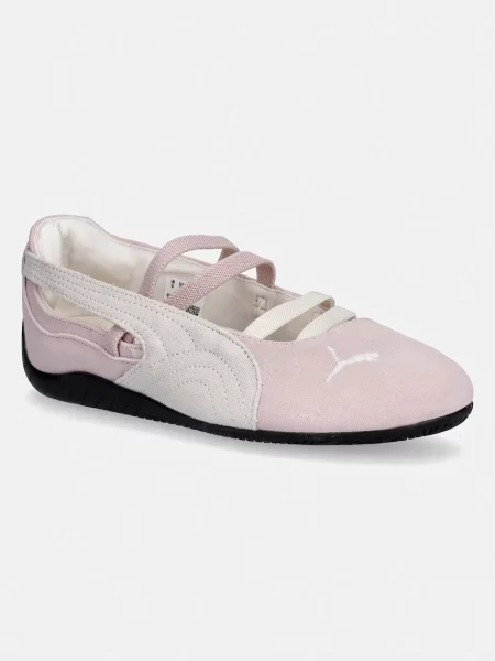 Puma balerini din piele întoarsă Speedcat Ballet roz