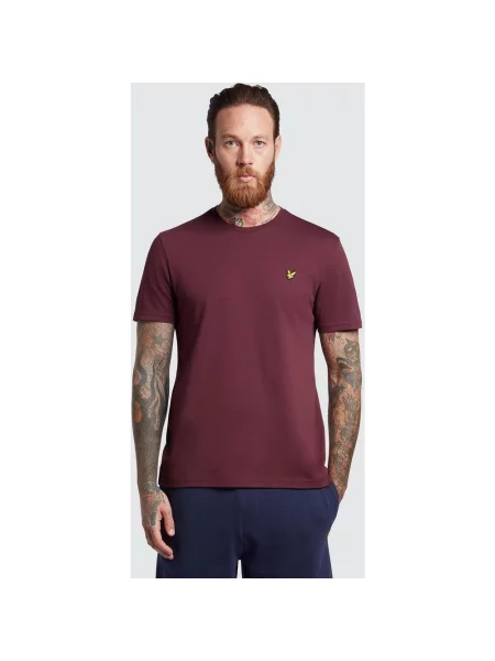 Koszulka z krótkim rękawem Lyle & Scott Plain burdeos XS czerwona