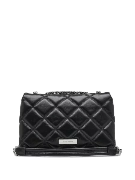 Colier Marc Jacobs din piele matlasat negru