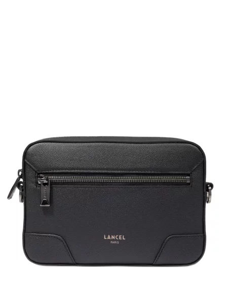 Кожена чанта Lancel черно