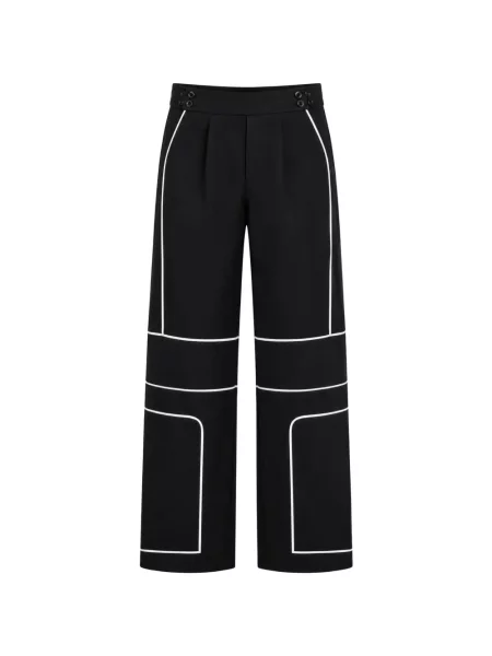 Pantaloni Victourriahz evazate negru