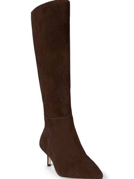 Semišové čižmy Lauren Ralph Lauren Mckay Tl Hl hnedá