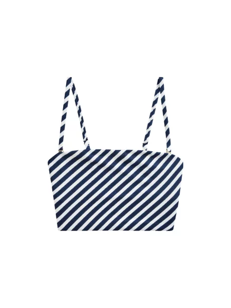 Next Sutien costum de baie bleumarin alb