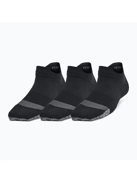 Under Armour Breathe NS Tab 3 Pack șosete de antrenament pentru femei negru/negru/gri jet negru