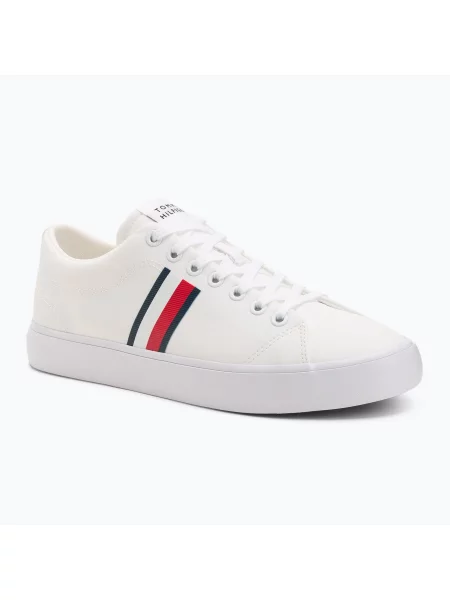 Кеди Tommy Hilfiger Th Hi Vulc Low Core Stripes Mesh YBS white білі