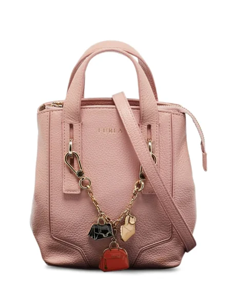 Geanta de piele Furla din piele roz