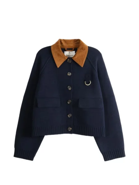 Cardigan Barbour tricotate albastru