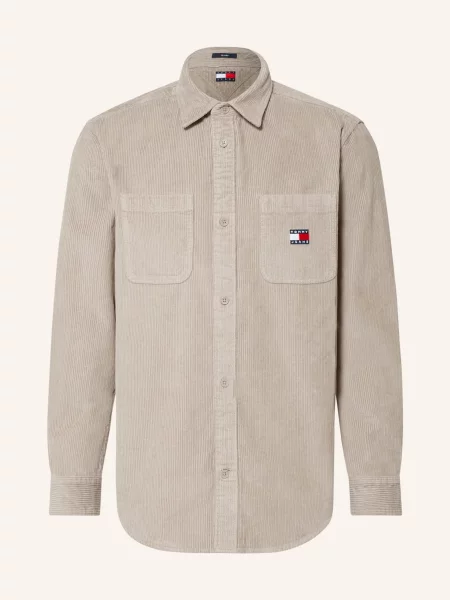 Tommy Jeans Kordová Košile Comfort Fit černošedá