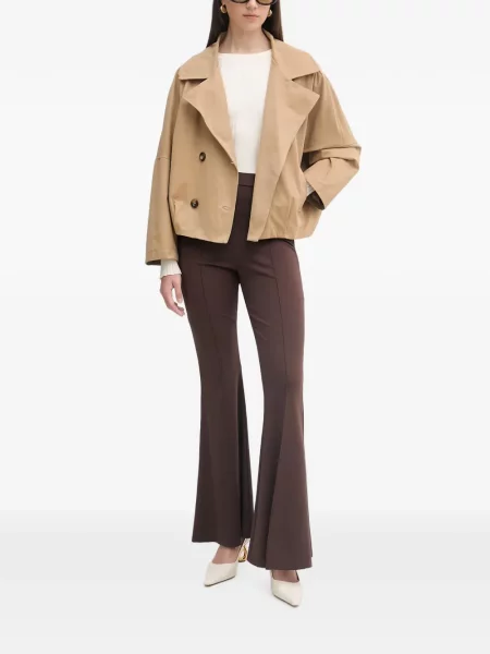Pantaloni Haveone evazate maro