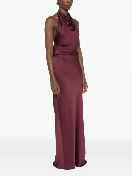 Rochie maxi Simkhai cu gât halter roșu